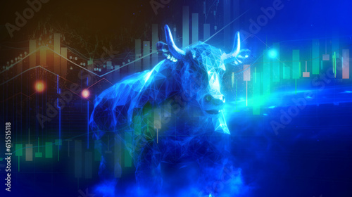 Bull market in business stock trading