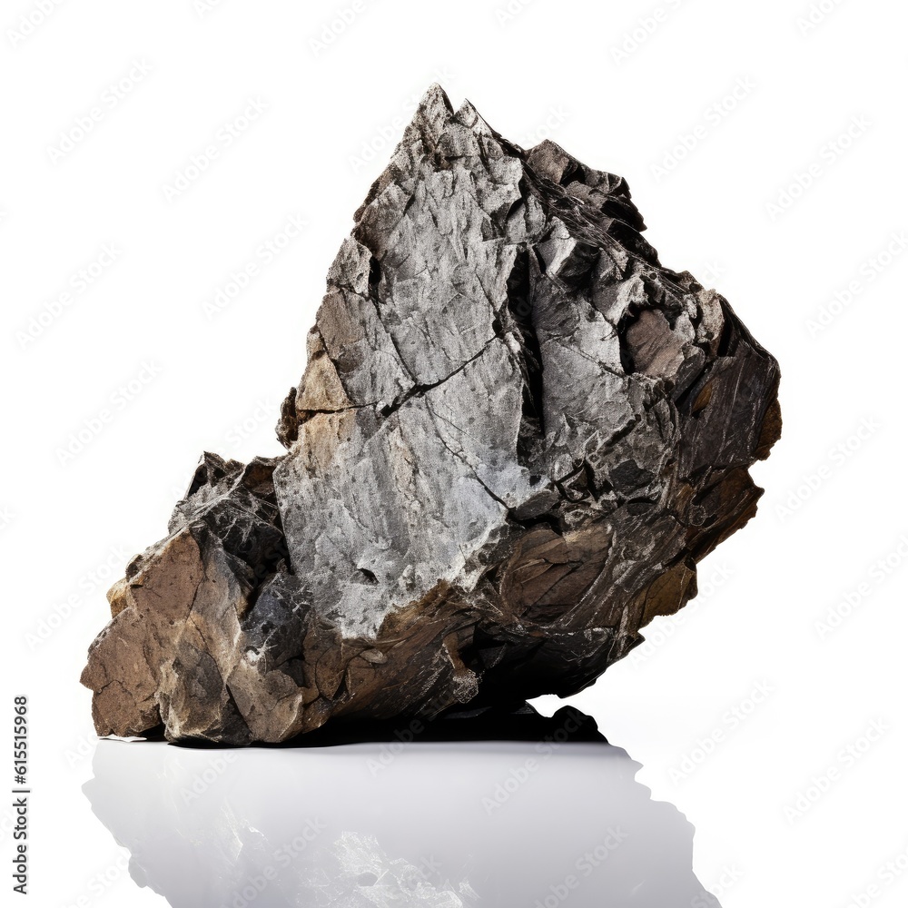 Fototapeta premium Natural rock stone isolated on a white background