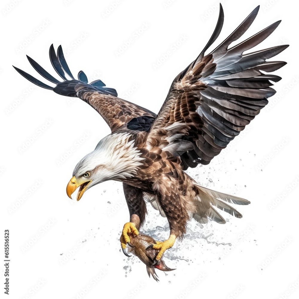 Fototapeta premium Eagle isolated on a white background