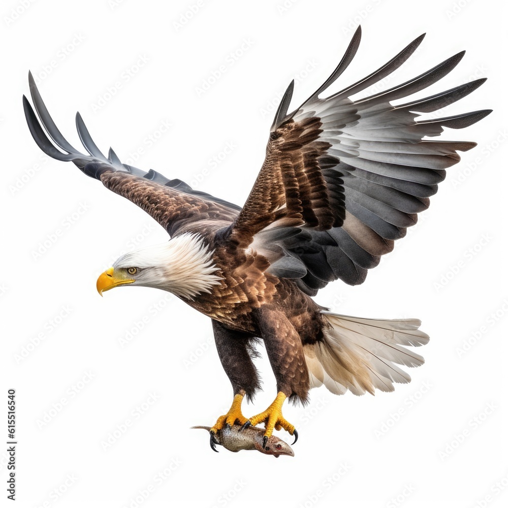 Obraz premium Eagle isolated on a white background