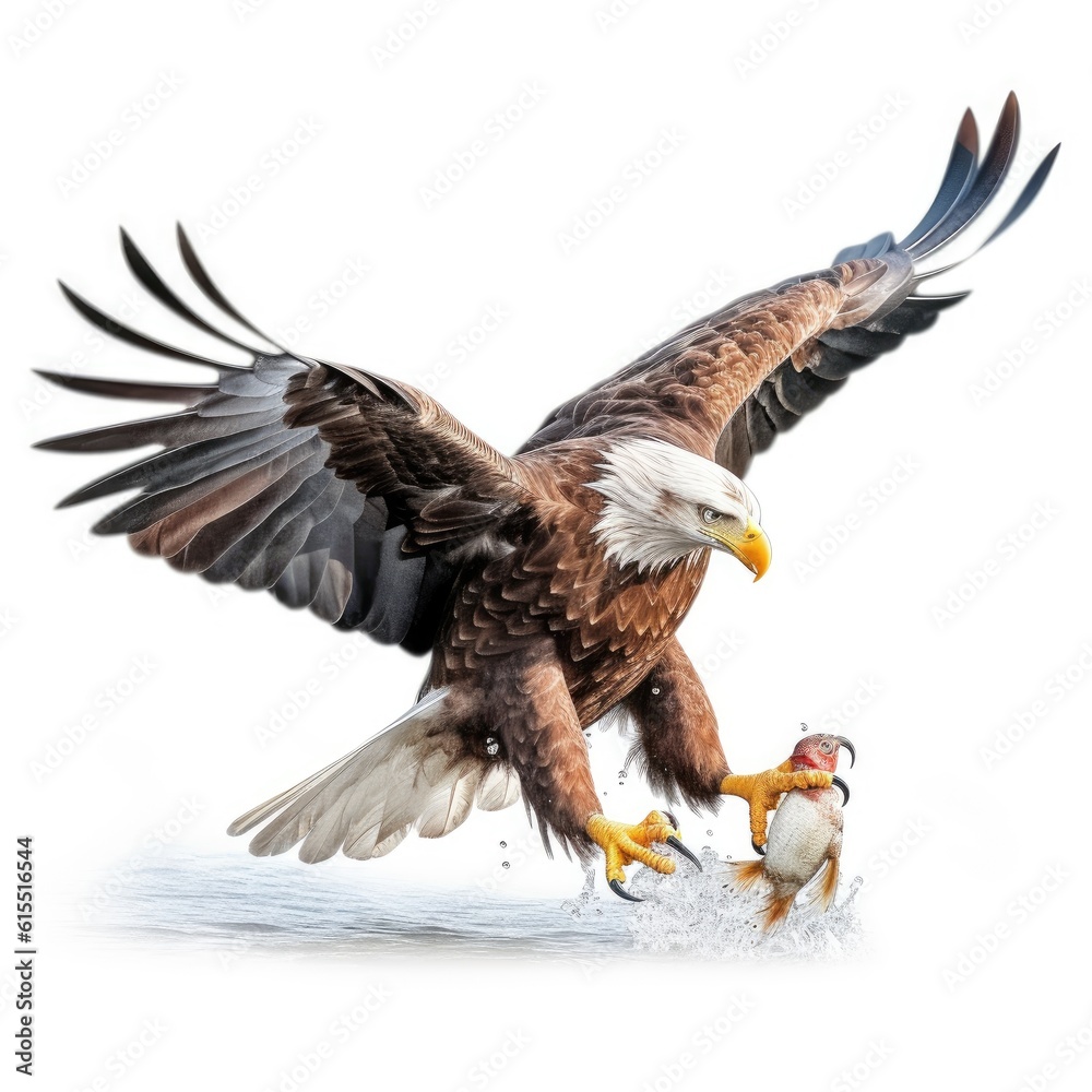 Fototapeta premium Eagle isolated on a white background