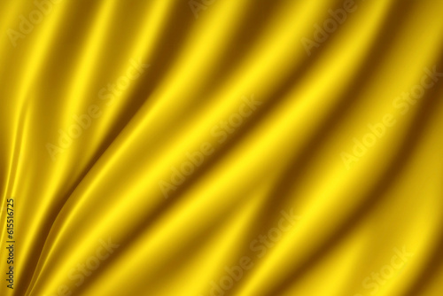 Wallpaper Mural Fabric satin, silk with yellow waves and folds. golden textiles. Generative AI Torontodigital.ca