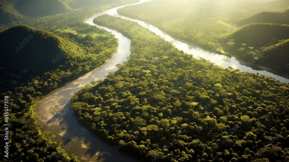 Aerial view of Amazonian rain forest Aerial view of Amazonian rain forest