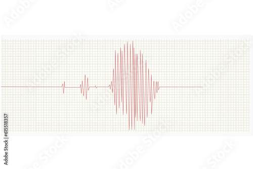 Earthquake line graph. vector illustration