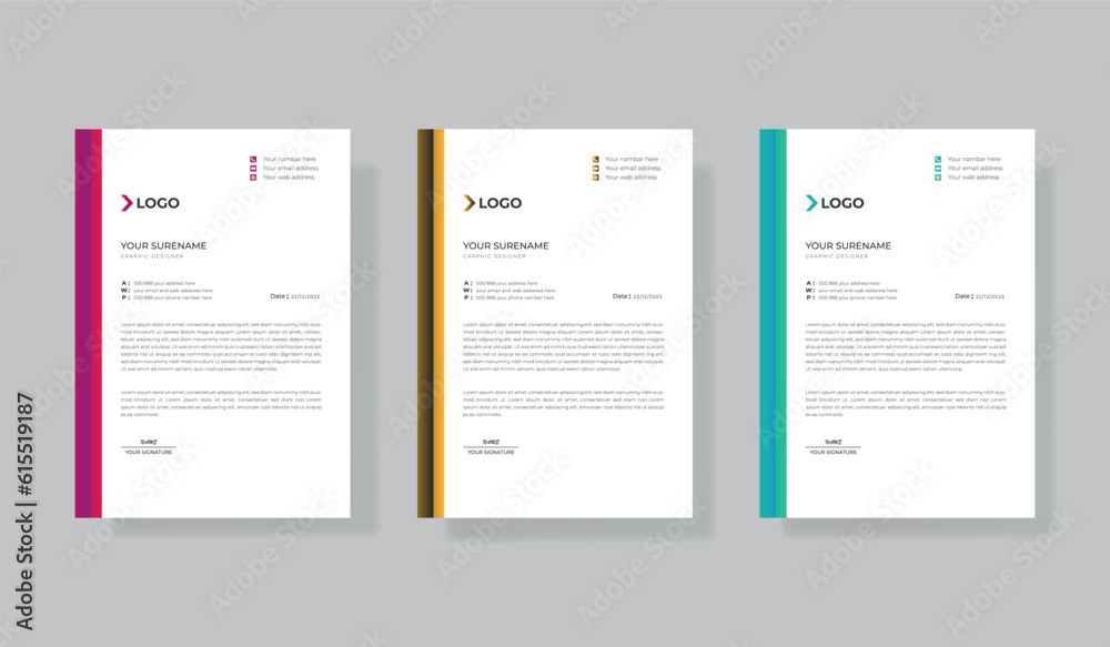 letterhead, letterhead template, letterhead design, vector school hospital medical new simple unique minimalist elegant corporate letterhead template.