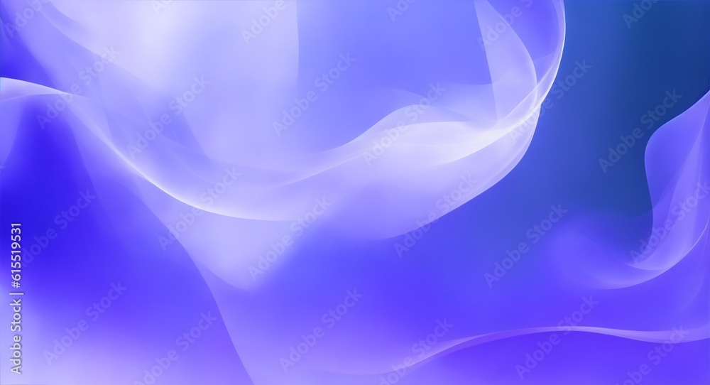 A beautiful light blue background with white smoke trailing across the floor with purple lighting. Abstract background for presentation