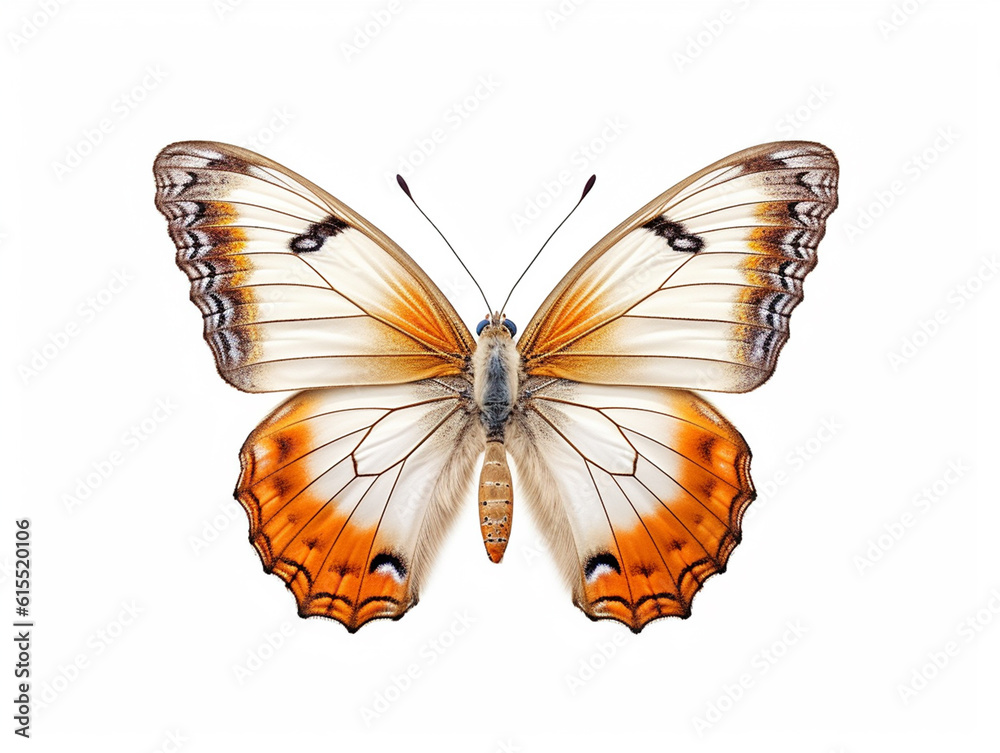 Illustration of a beautiful butterfly isolated on white background. The flap is expanded showing the entire pattern on the flap. Illustration of a beautiful butterfly isolated on white background. The flap is expanded showing the entire pattern on the flap.