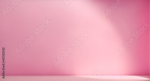 Empty light pink wall with beautiful chiaroscuro. Elegant minimalist background for product presentation