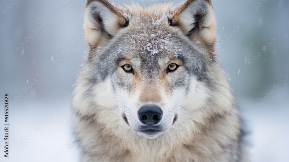 Fototapeta premium Wolf wildlife close-up