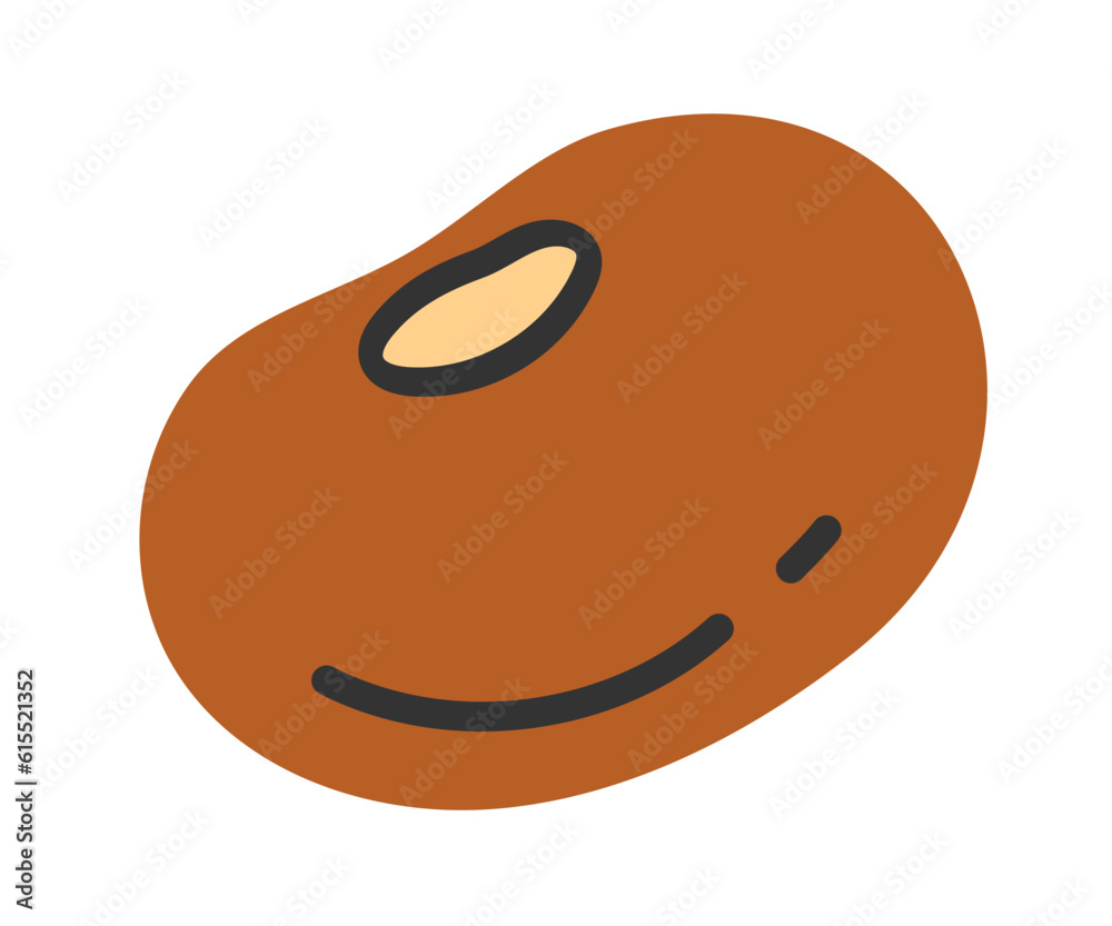 Kidney bean. Flat cartoon style vector illustration isolated on white background. Kidney bean. Flat cartoon style vector illustration isolated on white background.