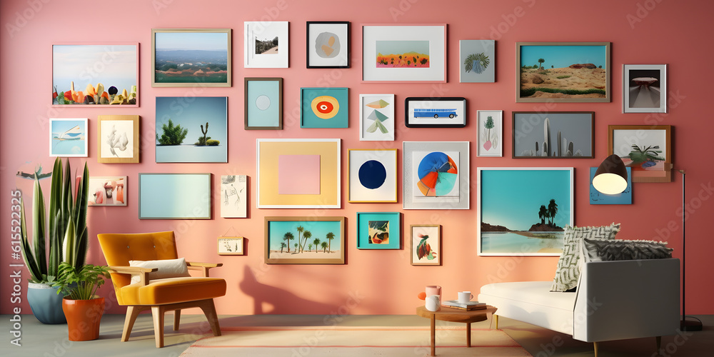 Gallery Wall with Frames Gallery Wall with Frames