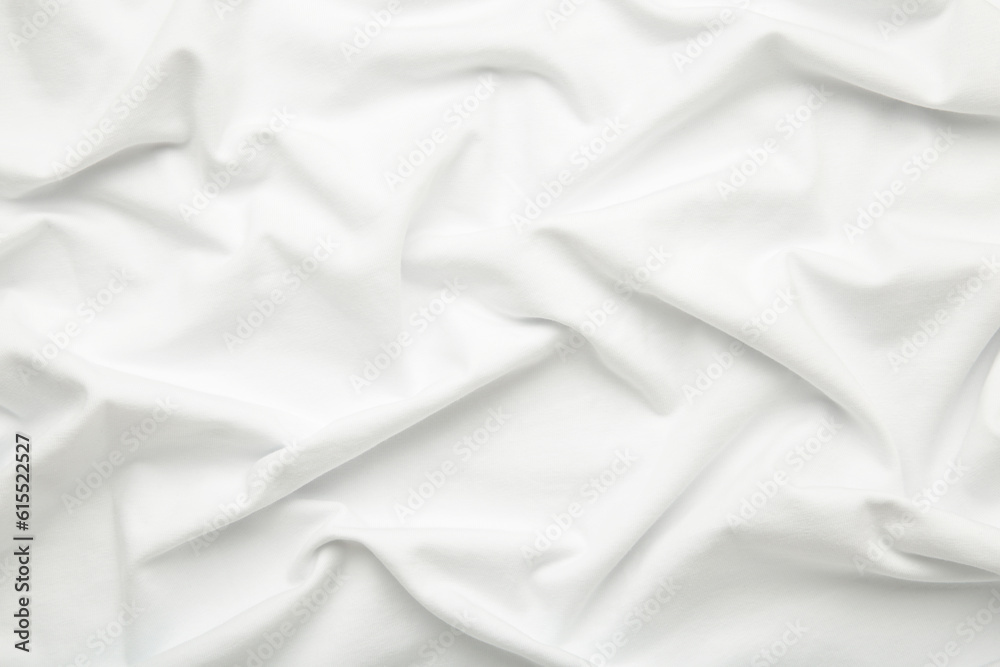 White cloth background abstract with soft waves. Space for text