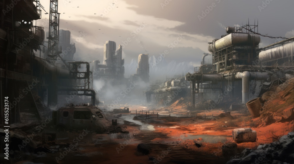 Fototapeta premium Military Game Environment Art