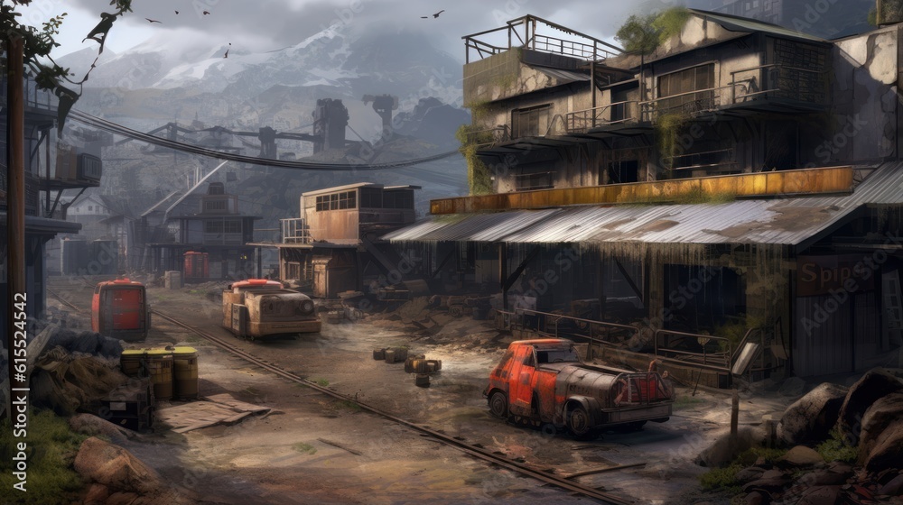 Fototapeta premium Military Game Environment Art