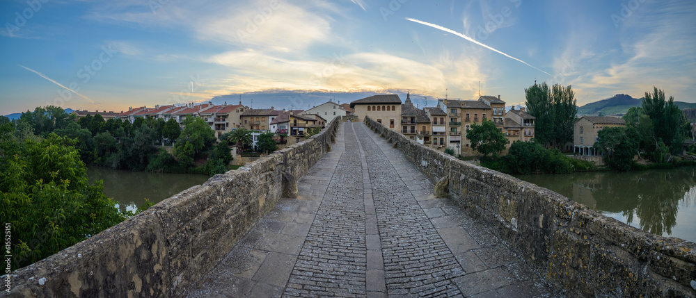 View of the Entrance to Puente la Reina, Spain