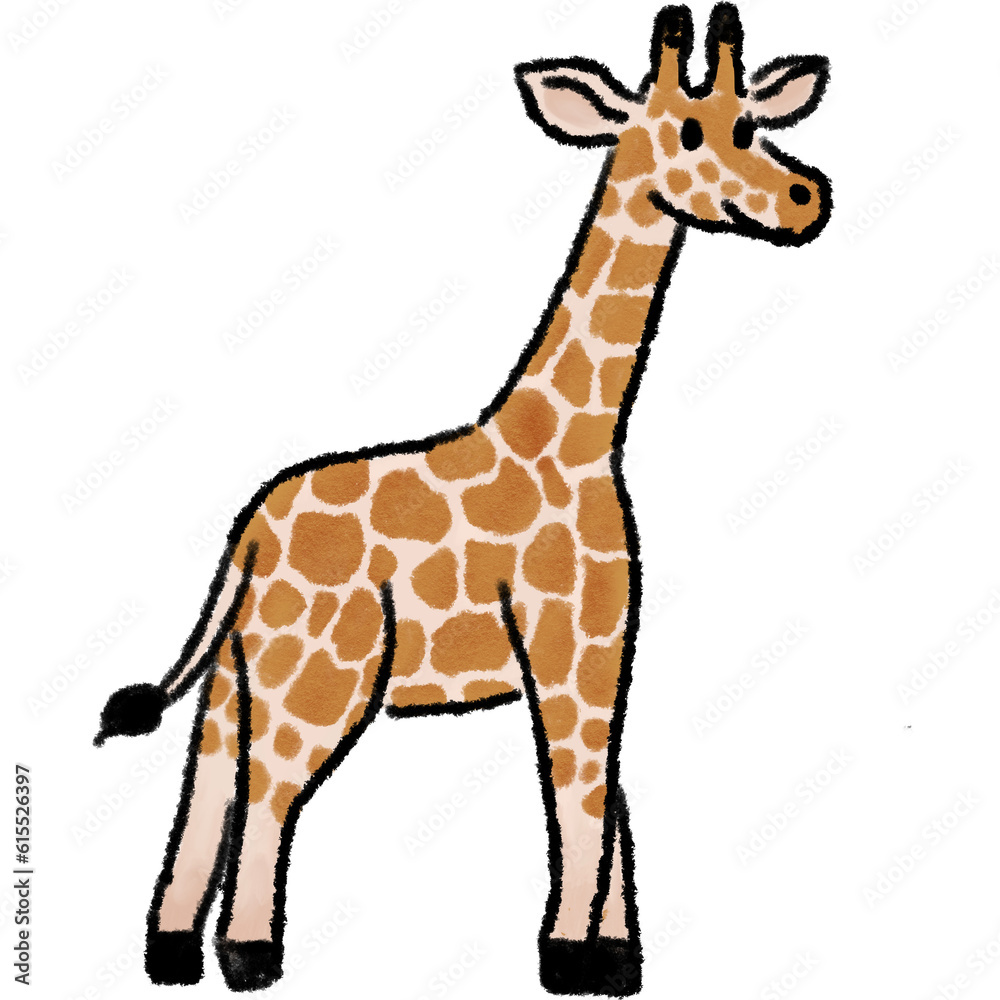Cute giraffe cartoon transparent background illustration Cute giraffe cartoon transparent background illustration