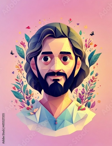 portrait of Jesus religion haven Christ generative AI