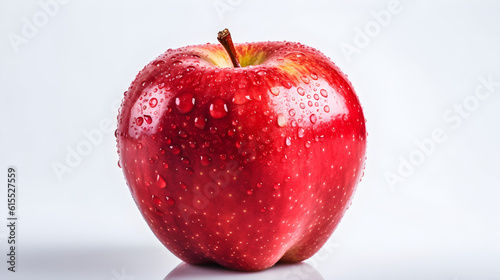 red apple with water drops AI generated