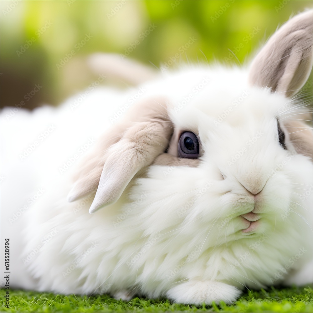 white rabbit on green grass white rabbit on green grass