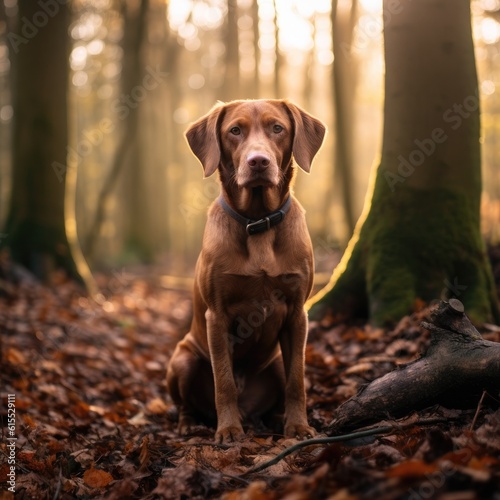 Portrait Dog in Woods © Fred