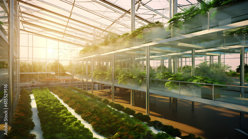 Modern smart greenhouses technology for growing farming