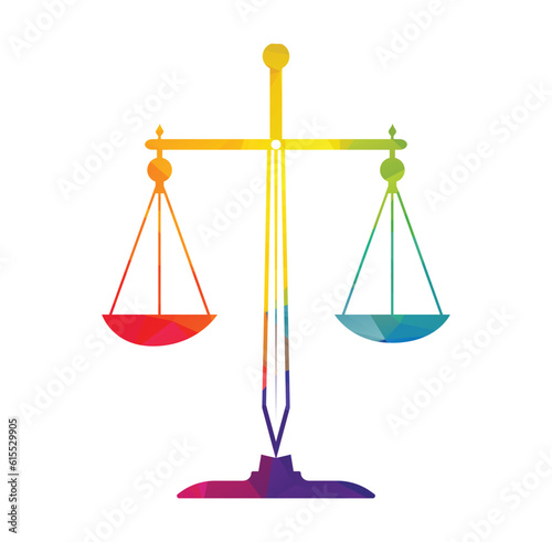 legal scales and sword logo template.