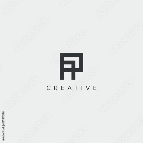 Modern alphabet letter AP PA unique logo vector template illustration.