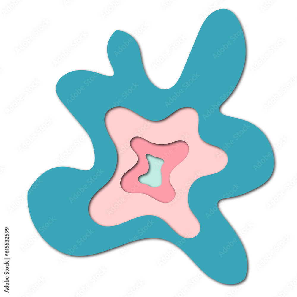 Obraz premium Colorful 3D Abstract Paper Cut