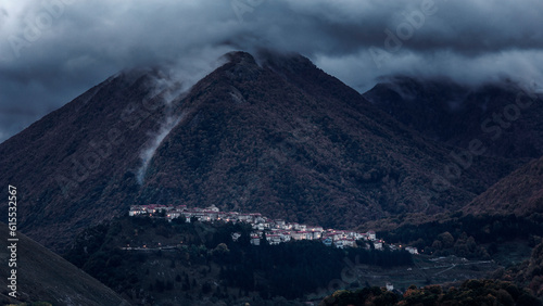 Opi sunrise, national park of abruzzo, lazio e molise, Opi, Abruzzo, italy photo