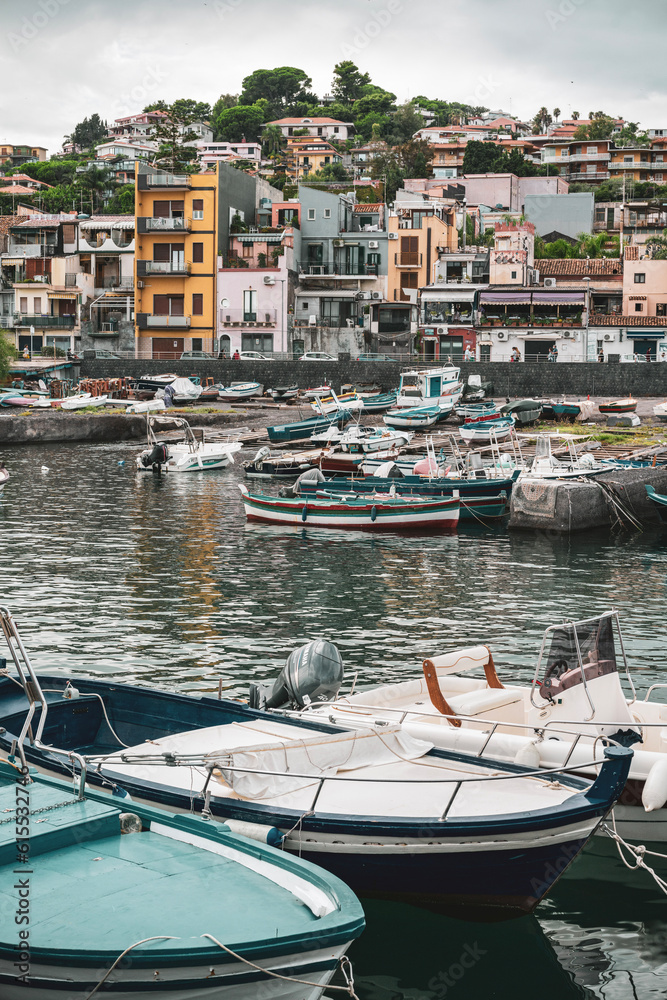 Boats at the enchanting port of Aci Trezza, Sicily