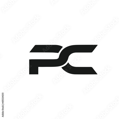 PC wording logo in black