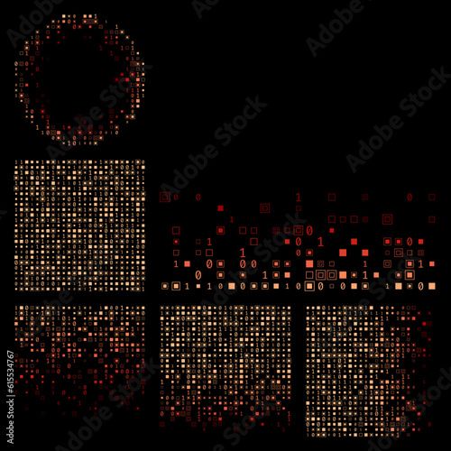 Technology Background. Orange and red color theme backgrounds. Gradient geometric patterns. Elegant vector illustration.