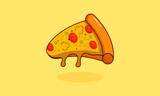 Delicious and Fresh Illustration of a Slice of Pizza