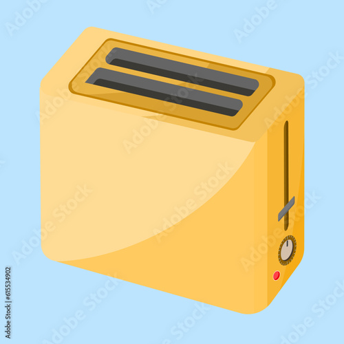 Toaster in flat vector illustration design