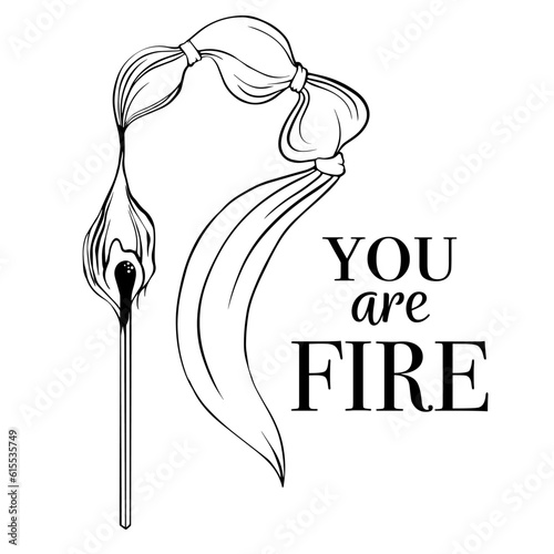 match with fire hair