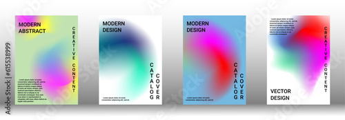 Artistic covers design. Creative fluid colors backgrounds. Set of abstract covers © niko180180