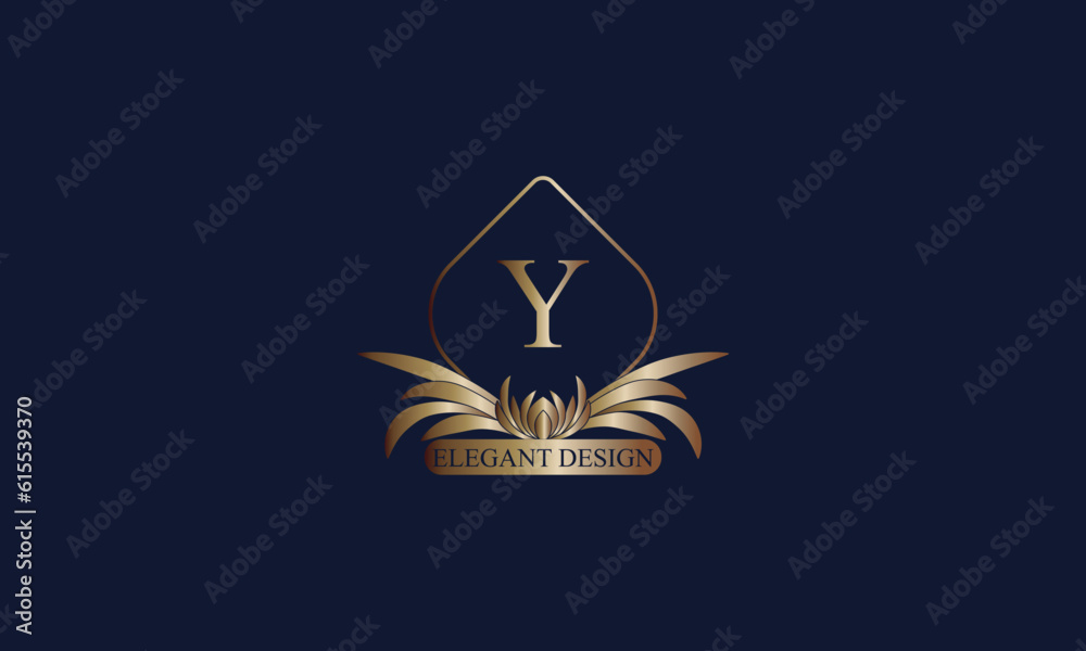 Obraz premium Letter Y luxury logo. Monogram design elements, elegant template. Calligraphic elegant icon design. Business sign.