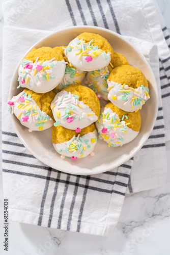 Easter Lemon Cookies with White Chocolate