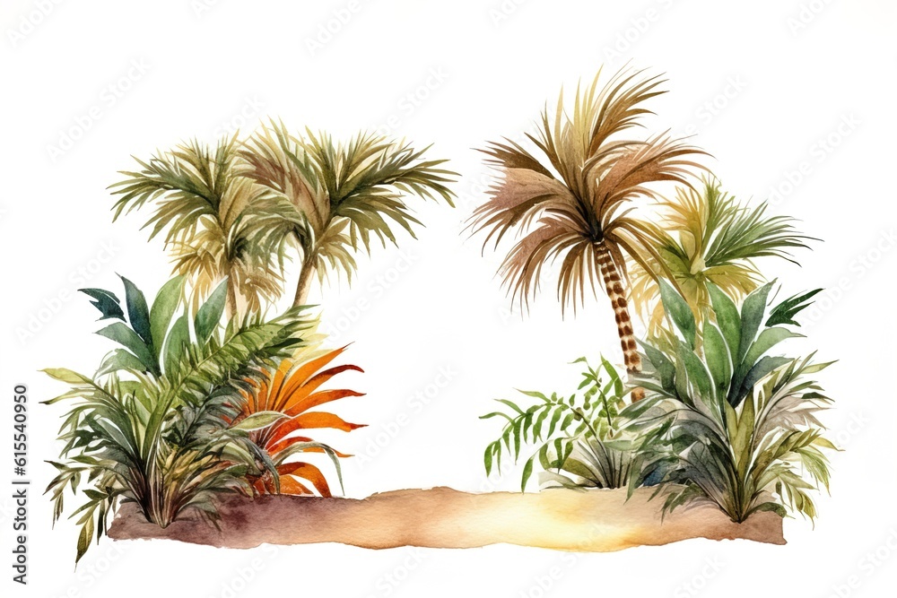 Obraz premium palm tree on white background