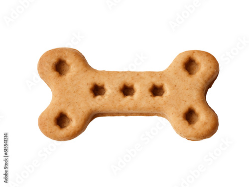 Bone shape dog cookie isolated on transparent or white background, png