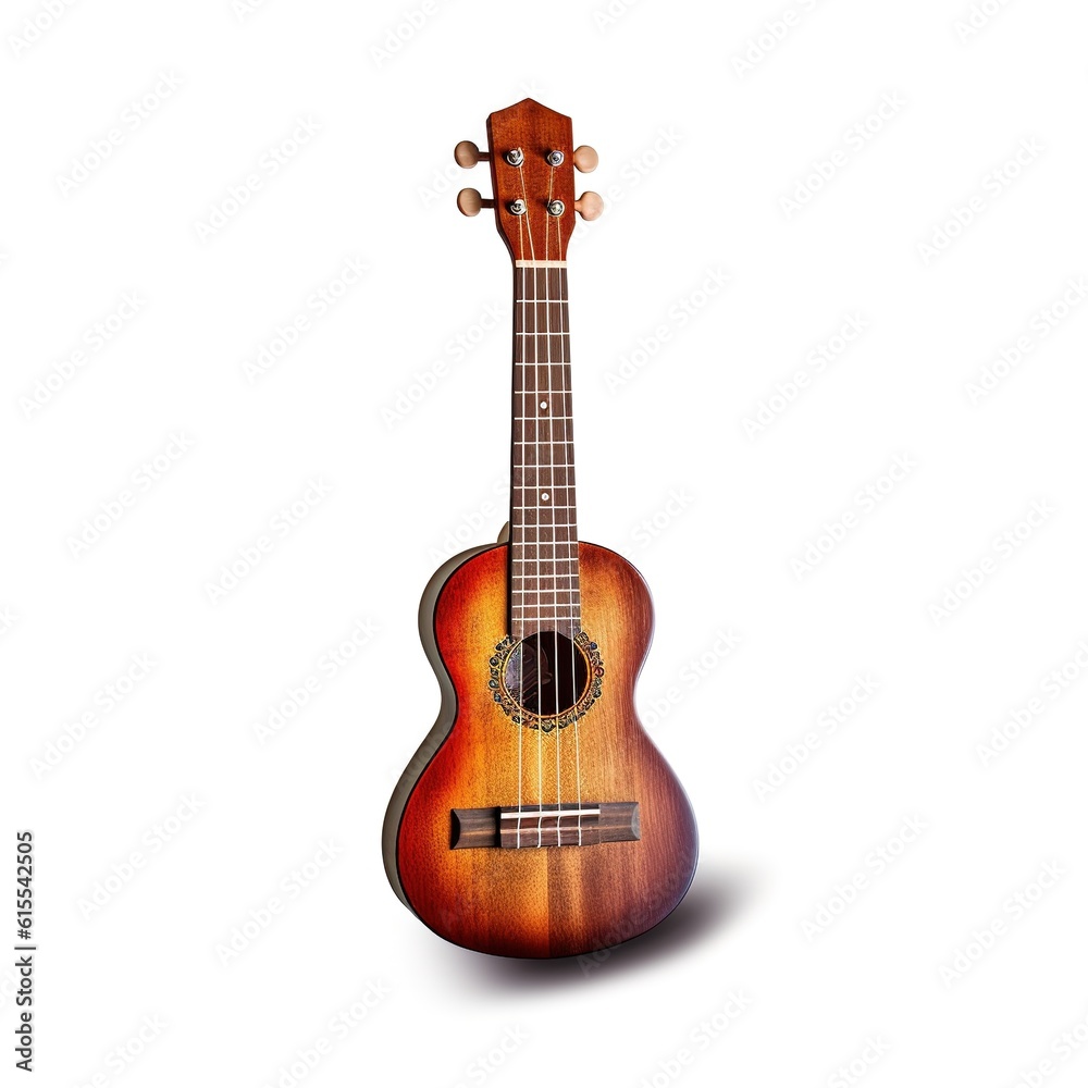 acoustic guitar isolated on white