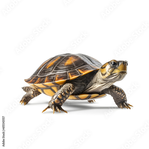 turtle isolated,fly,png, on white background, generated ai