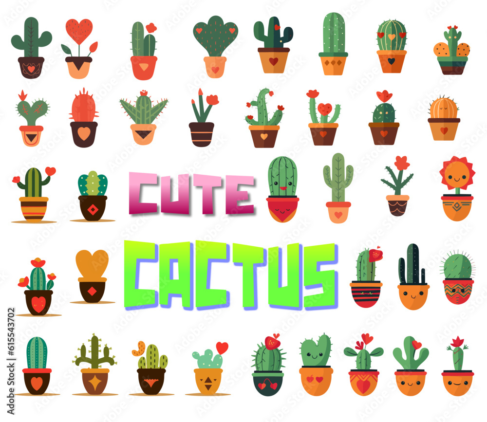 Adorable Prickles: Picture of Cute Cactus Collection Adorable Prickles: Picture of Cute Cactus Collection