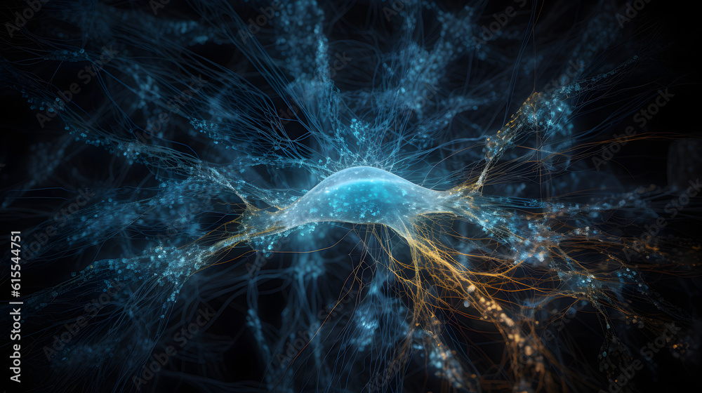 Fototapeta premium AI-Powered Synaptic Visualization System Generative AI