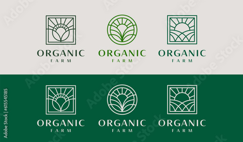 Leaf Flower Plant Agriculture Logo. Universal creative premium symbol. Vector sign icon logo template. Vector illustration