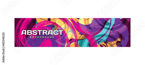 Colorful abstract modern banner template background