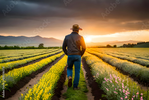 Dive into the flourishing world of regenerative agriculture through an AI-generated artwork that depicts the harmonious dance between nature and farming practices. This captivating piece captures the 