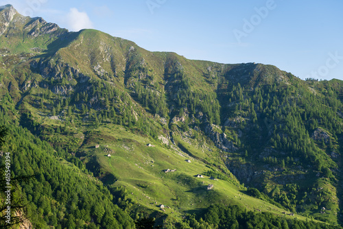 Small houses in Val Grande, the largest National Park and wilderness area in Italy.