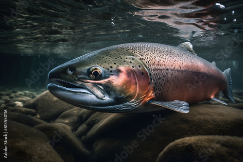 Salmon in their Underwater Realm. Generative AI