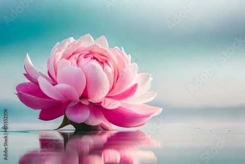 pink lotus flower in water generated by AI tool